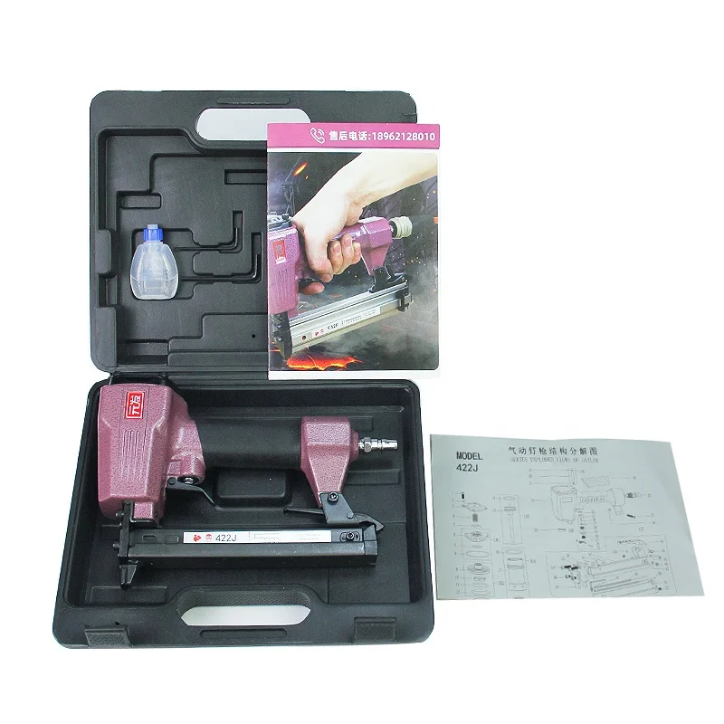 Внутренний степлер 422J, 20 калибров, 3/8 дюйма, длинная корона, степлер, пневматический степлер, контурный гвоздезабивной станок