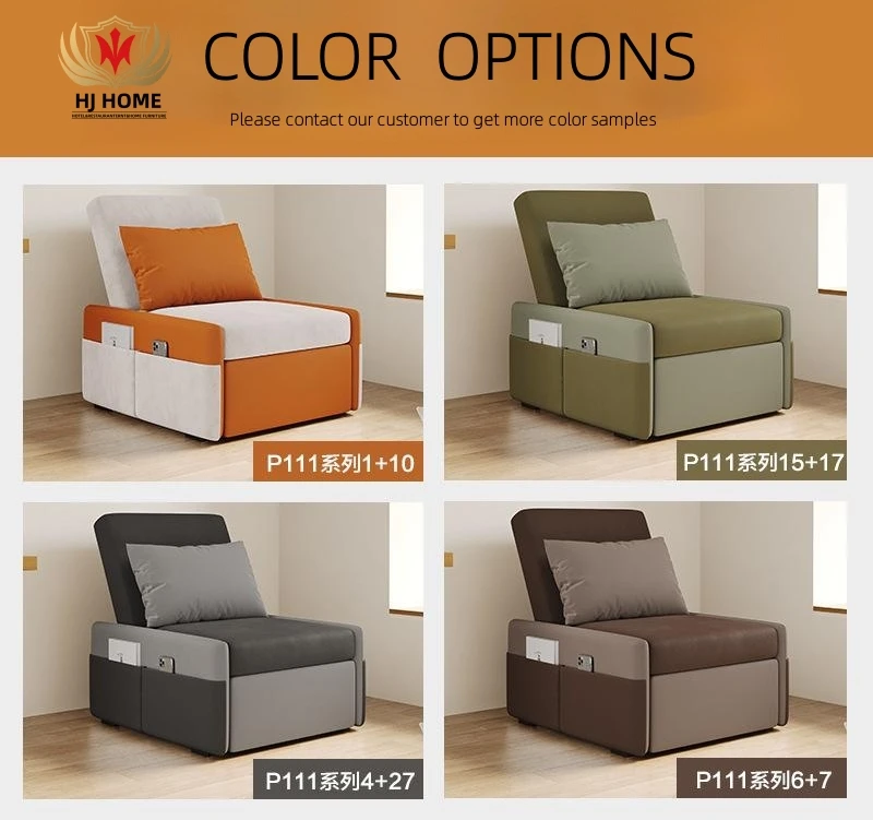 HJ HOME Sleeper Chair Foldable Sofa bed furniture modern 3-in-1Condo Sets Daybed Tri-Fold Convertible Sofa Cum Bed