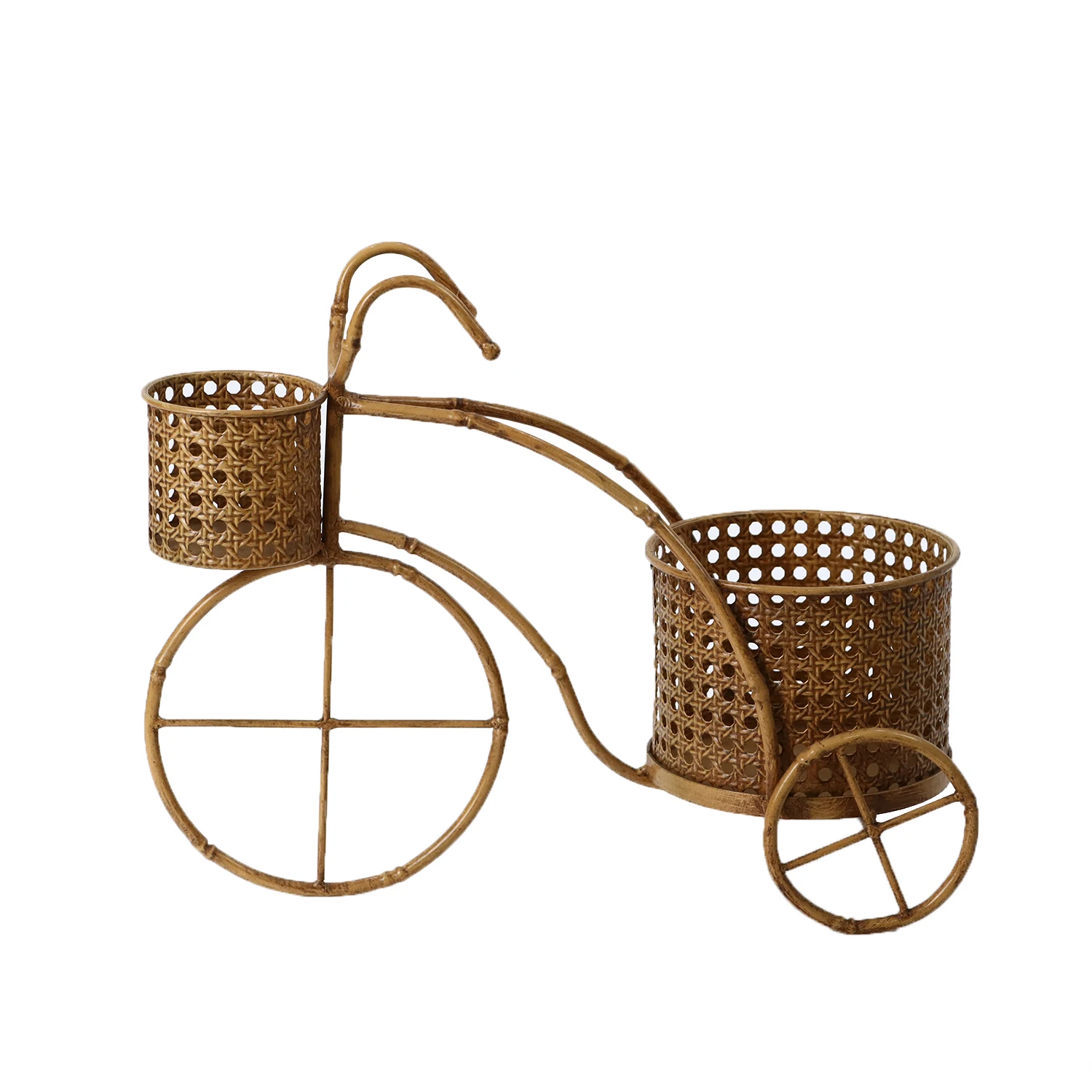 Good Quality outdoor antique metal bicycle riser Vintage Wrought Iron Plant Stand
