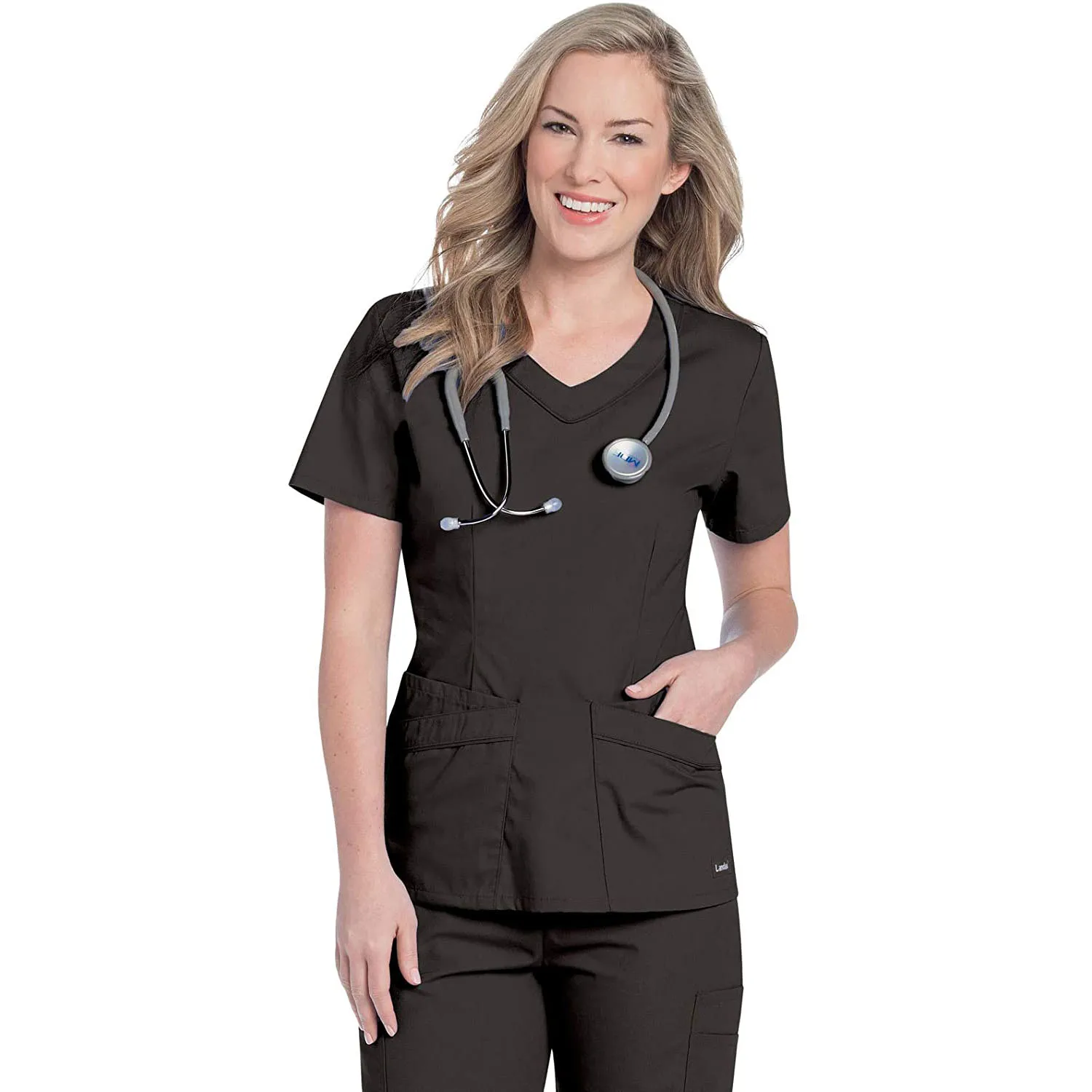 Hot Sale Style Black Nursing Scrub Sets Women Dress Nurs Scrub Suits
