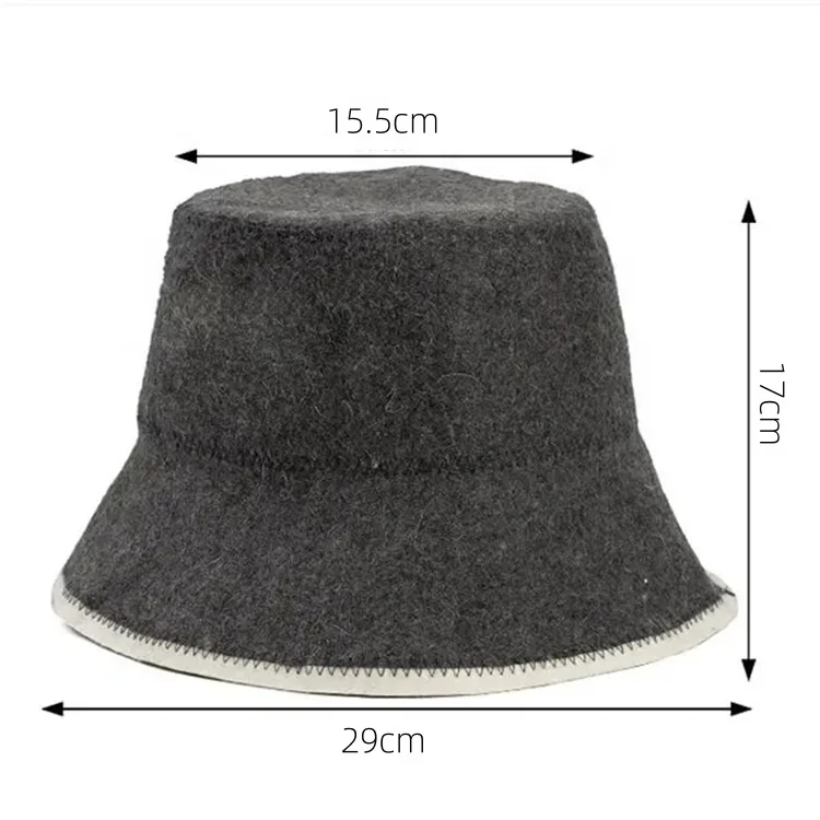 Wool Felt Sauna Hat for Men and Women, Heat Resistant Shower Cap for Men and Women, Head Protection