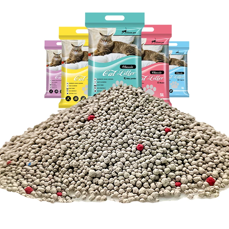 Cat Accessories manufacturer OEM 10L Cat Litter Quickly Clumping Odor Control Bentonite Cat Litter For Pets