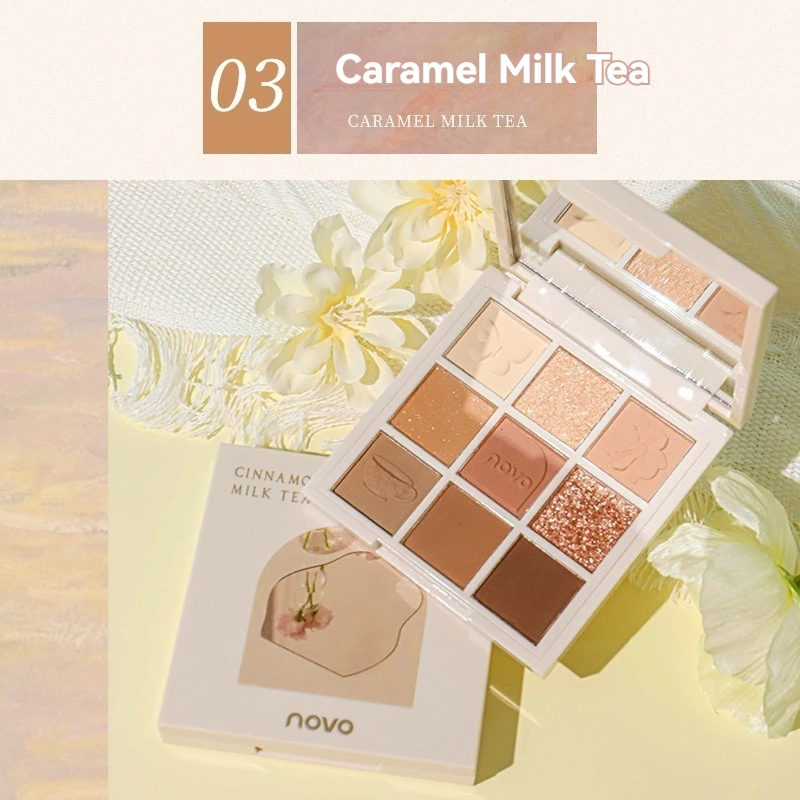 Customizable 9-Color Korean Vegetarian Makeup Matte Eye Shadow Glitter Eye Shadow Pigment Palette