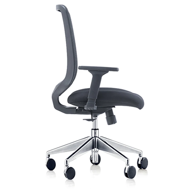 bifma stand medium back ergonomic mesh staff fabric office chair with 3D armrest for home office furniture