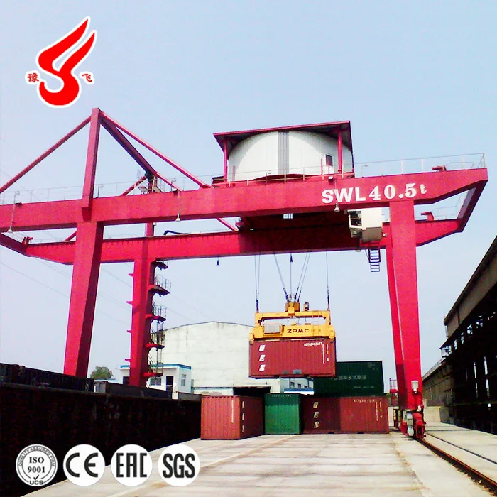 RMG double girder gantry crane 50 ton rail mounted gantry crane for container loading
