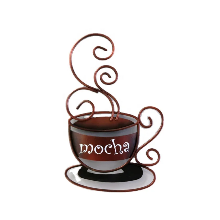 Подвесной декор для кухни, дома, спальни, гостиной, офиса, металлическая кофейная чашка, художественный Декор