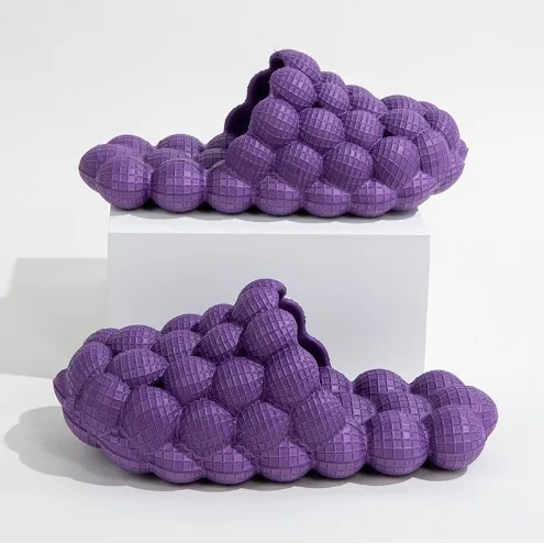 Customizable Female & Male Bubble Fashion Home SPA Slippers Clogs & Mules with Personalities Add Charm and Water Brick