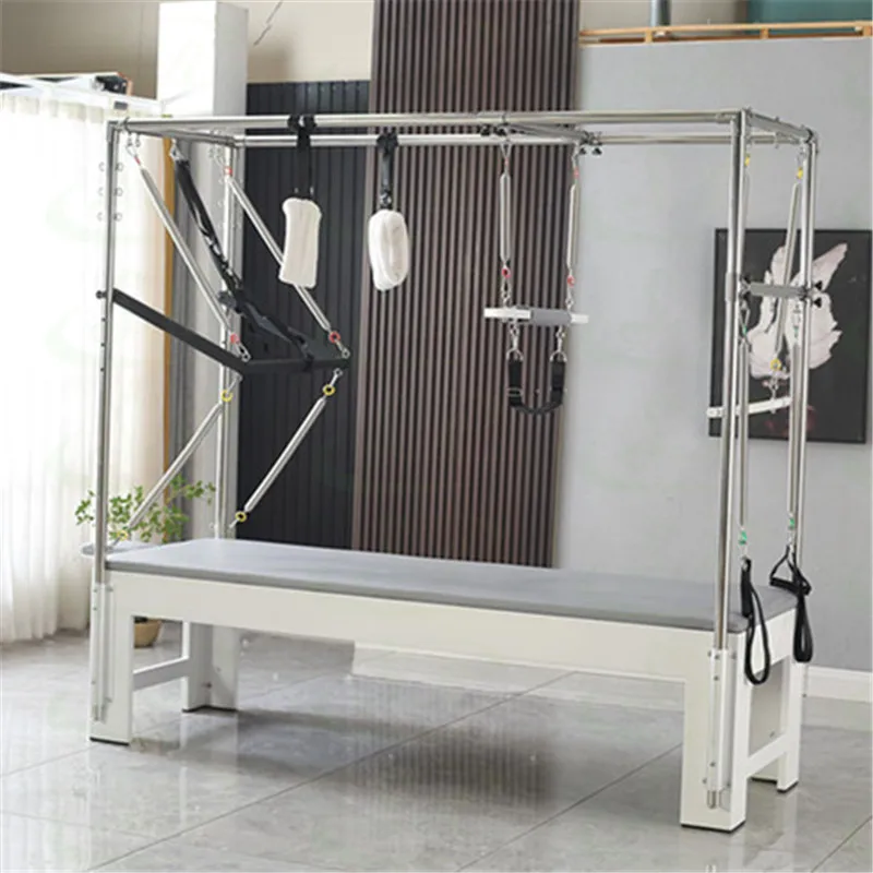 Pilates studio wooden white timber pilates reformer machine for yoga training