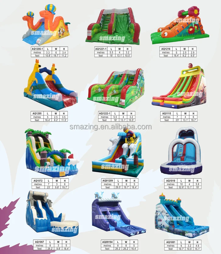 
Custom china Outdoor commercial double slide inflatable for kids 