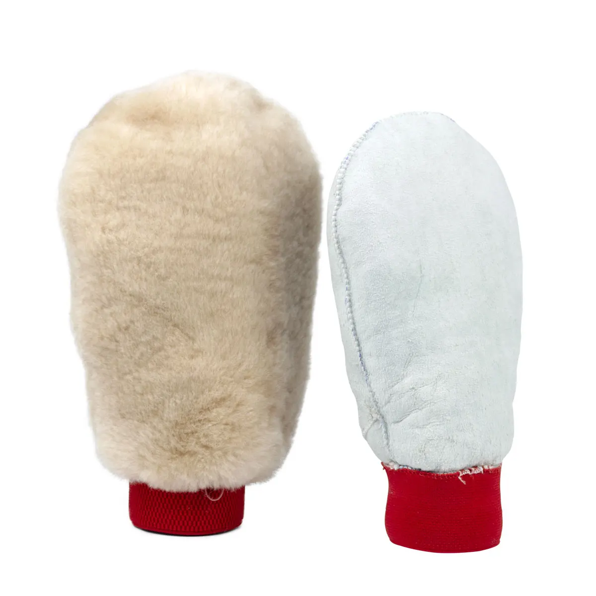 Заводская оптовая продажа популярная перчатка для мытья овчины без царапин автомобиля из натуральной шерсти