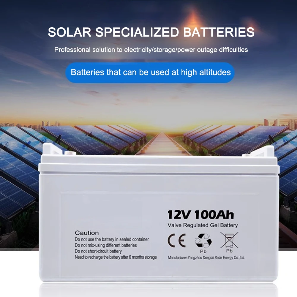 Wholesale deep cycle 12V 100Ah 120Ah 150Ah 200Ah 250Ah Lead Acid Agm Gel Battery for home Solar Lead-acid Battery