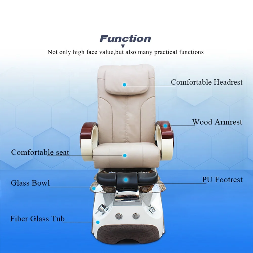 Wholesale Cheap Price Beauty Nail Salon Furniture Modern Luxury Electric Pipeless Whirlpool Foot Spa Massage Pedicure Chair