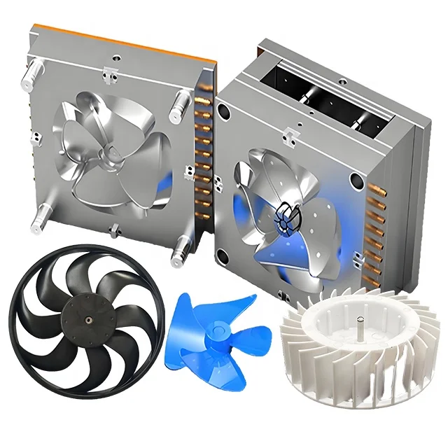 Customized plastic turbine fan blade mold wind blade plastic small fan wind wheel power generation loose blade injection molds