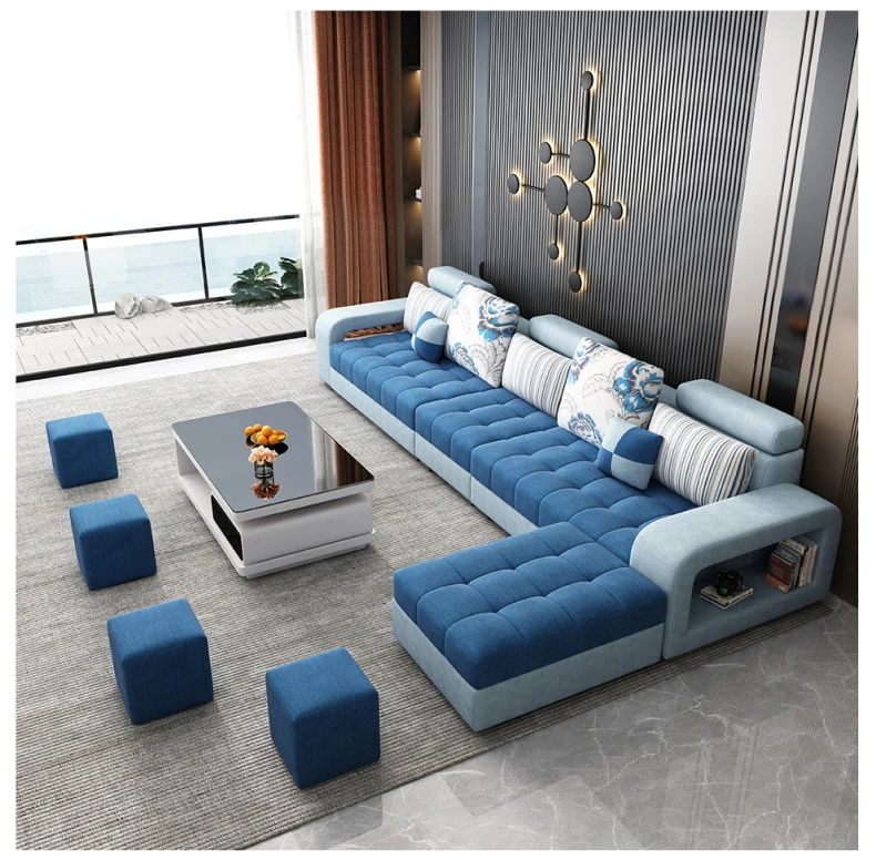 Modular Modern Corner Beds Sectional L shape Sofa Set Furniture Couch  Living Room Sofas
