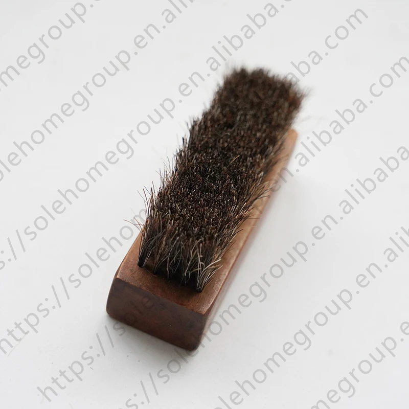 High Quality Professional Horsehair Leather Care Bristle Nylon Material Squeegee Design Wholesale Cleaning Polishing Shoe Hair