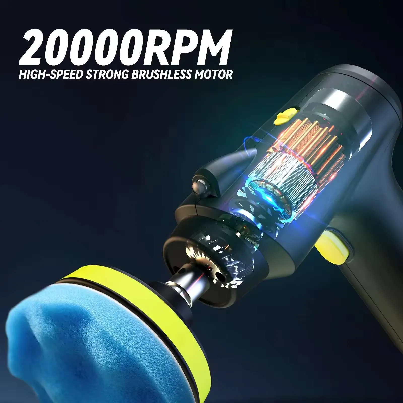 Hot Selling 3 Speed Portable Cordless Battery  Multifunctional Hand-held  Electric Wireless Polishing Machine Car Car Polisher