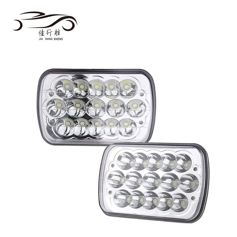 7inch square led head lamp 4x6 led light Manufacturer 45w led head driving light for lada niva jeeps jl hummer