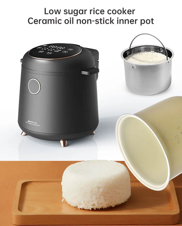 120V Healthy Electric Mini Hotpot Multicooker Low Sugar Small Digital Rice Cooker 1.5L 1.8L