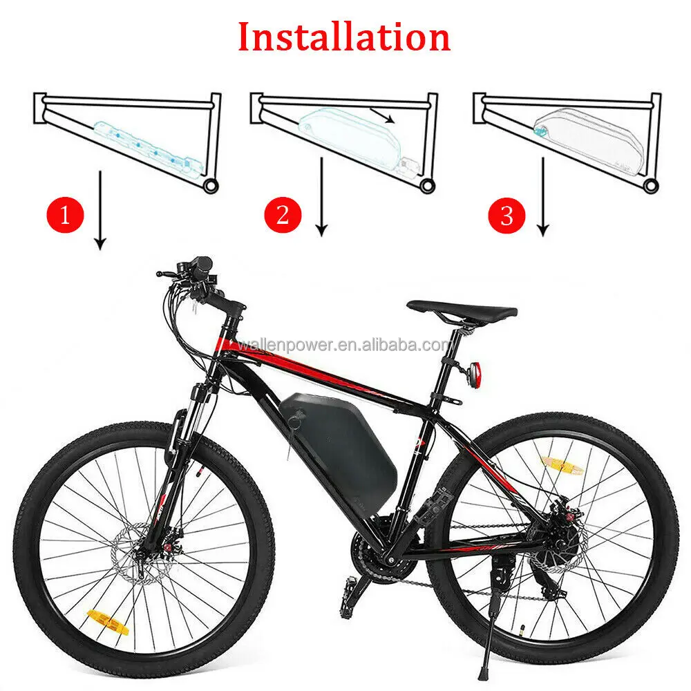 48v 15ah 52v 15Ah Electric Bicycle E-bike Li-Ion Ebike Battery Pack Lithium Ion Batteries for Ebike Conversion Kit