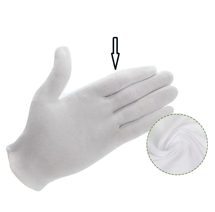 Durable Using Low Price Anti-Static White Cotton Hand Gloves