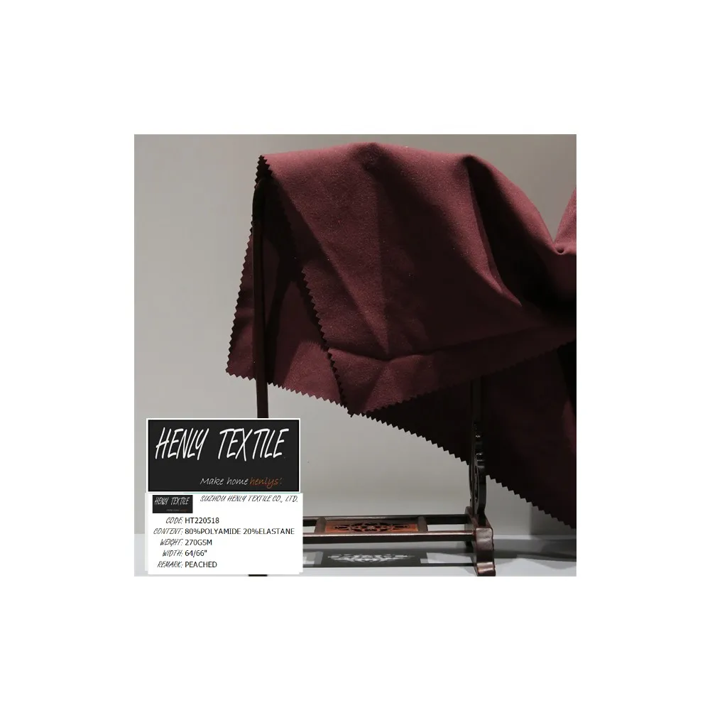 HT220518 SUPPLEX 80%POLYAMIDE 20%ELASTANE 270GSM KNITTED INTERLOCK FABRIC FOR LEGGING SHAPEWEAR