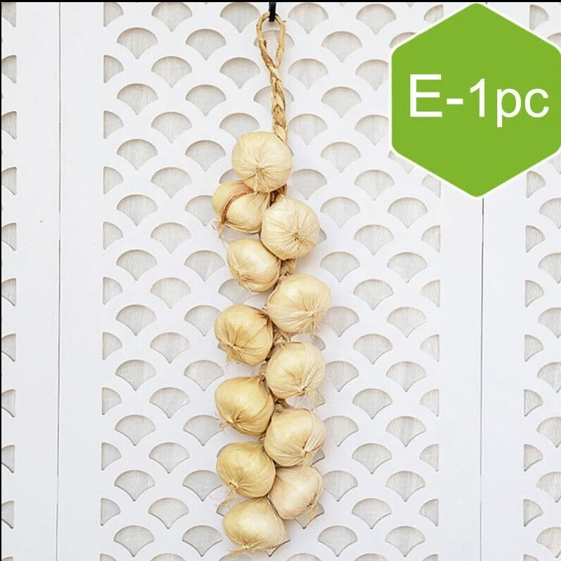 2 Artificial White Garlic Fake Fruit Model House Kitchen Party Decorative