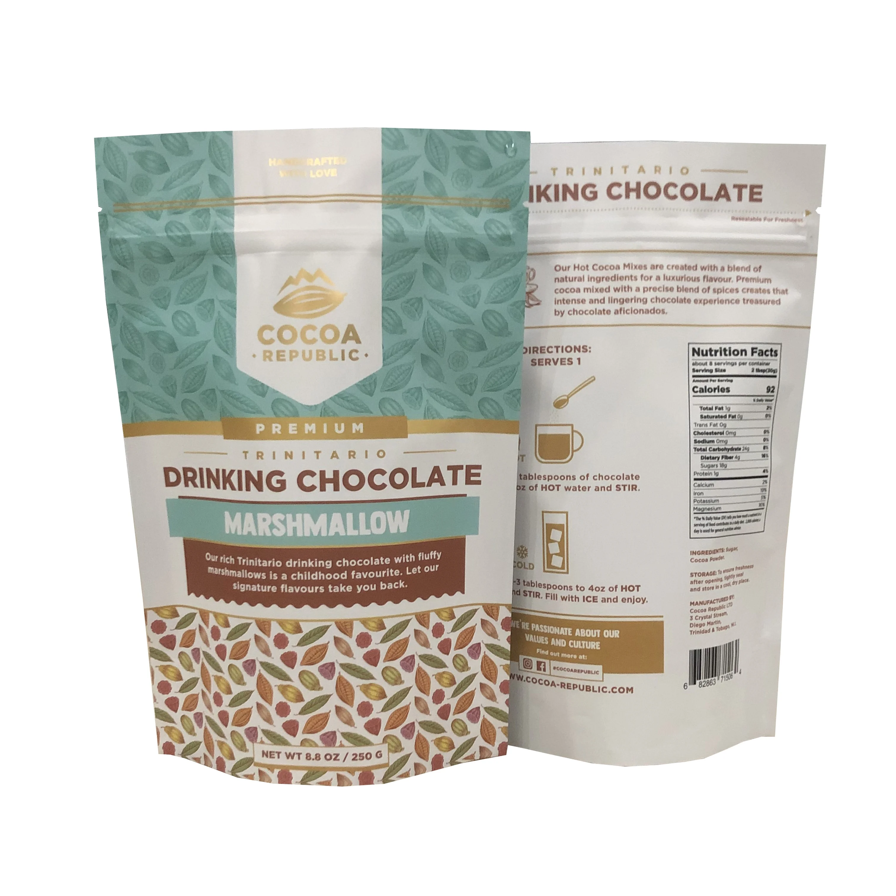 Coffee Tea Milk Powder Packaging Bag Standing Up Empaque Para Alimentos Dulces Y Chocolates Cafe Powder Stand Up Packing Bag