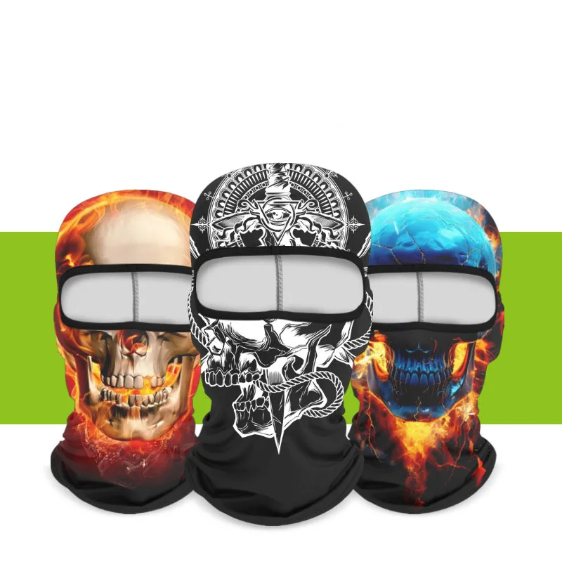 Summer sunscreen riding mask motorcycle hood hat outdoor breathable printed facemask