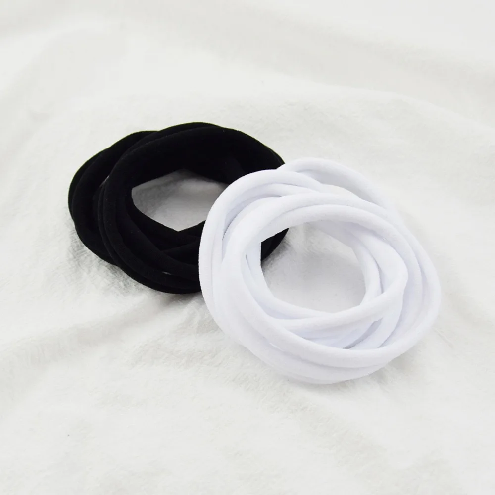 soft thin nylon headbands stretchy hair band skinny elastic hairband DIY for Toddler Baby Hair bow Accessories One Size Fits All