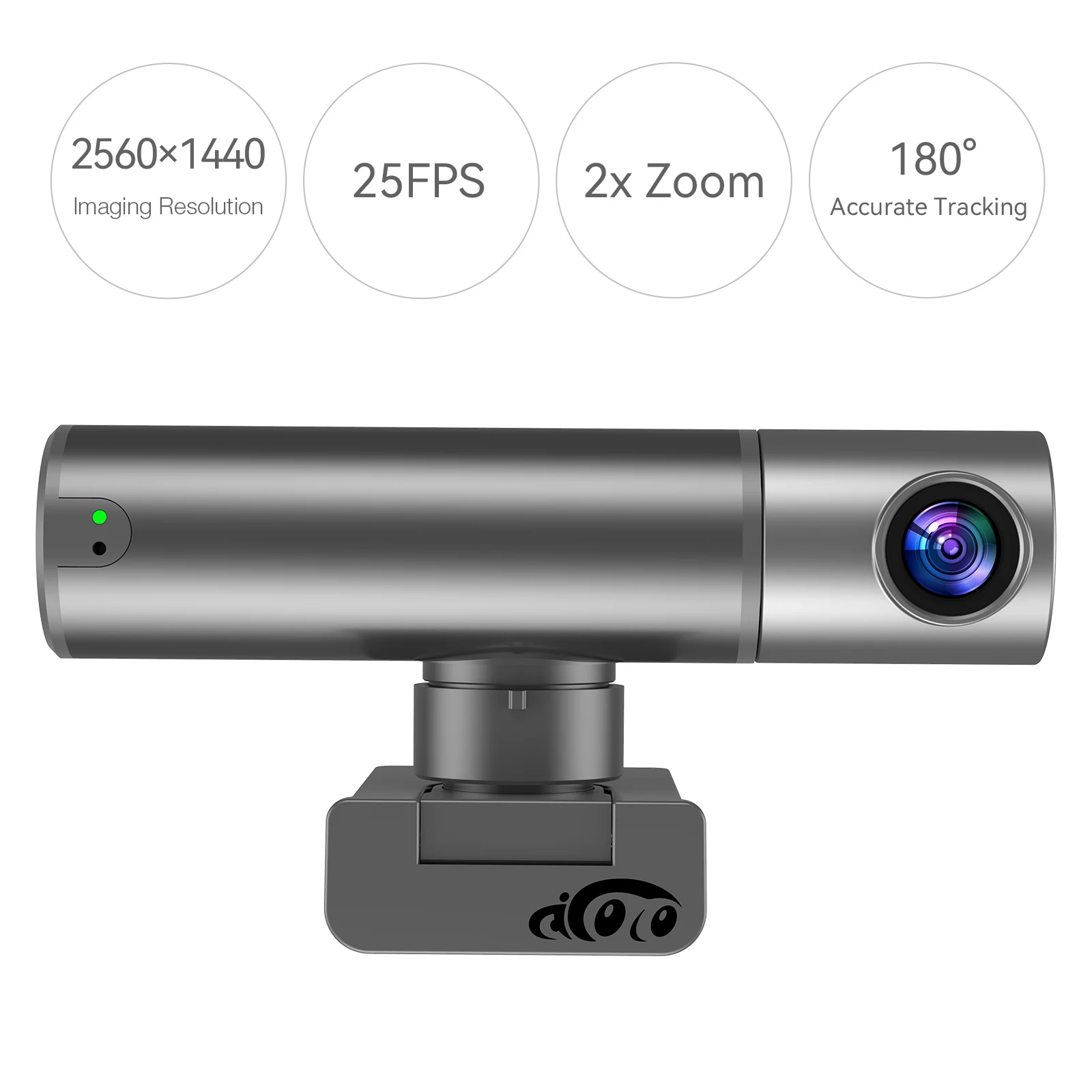 Aicoco Smart Live Stream 2K HD AI Webcam Gesture Control USB Webcams for PC and Laptop