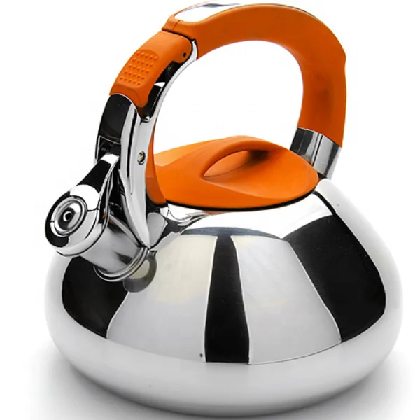 Stove Top 3L Stainless Steel Whistling Tea Kettle Water Kettle with Color soft- Touch Handle