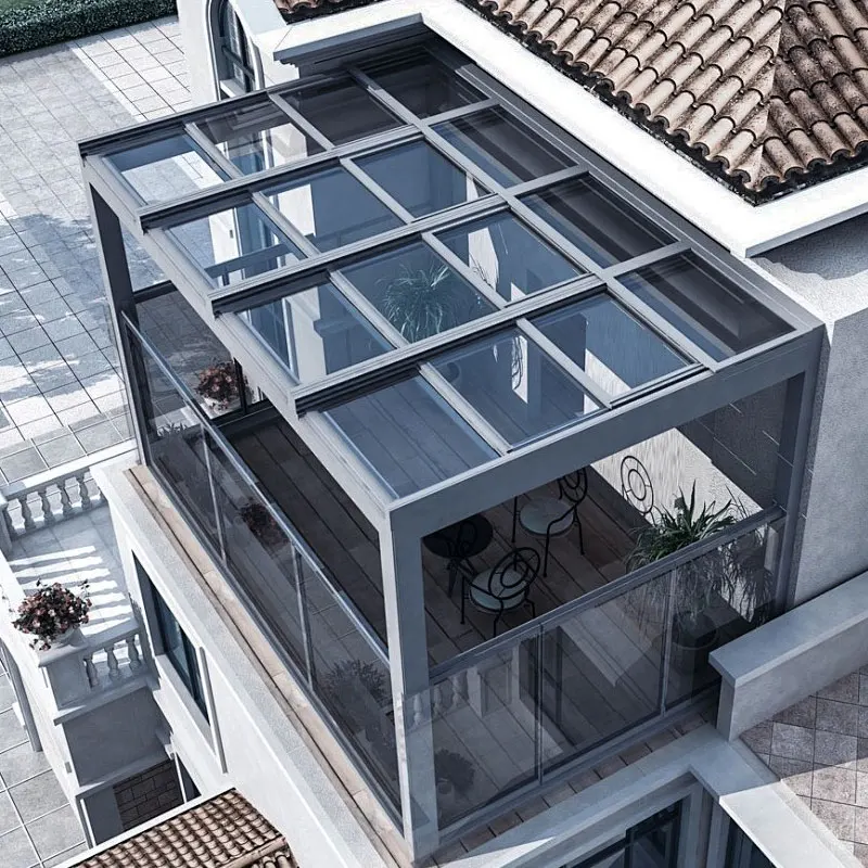 GEDELI Promotion Patio Sail Shades Sun Room Factory Seller Modern Two Story Sun Room Save Cost Aluminum Sun Room