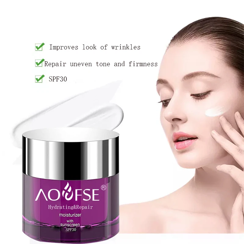 Private Label  Moisturizing Cream With SPF30 Hydrating Firming Uneven Skin Moisture Cream Best Moisturizer Cream