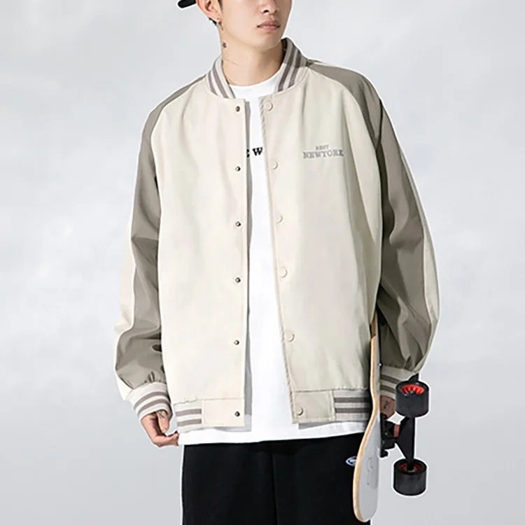 Свободная бейсбольная куртка-Авиатор Весенняя американская винтажная модная повседневная куртка мужской Простой Топ