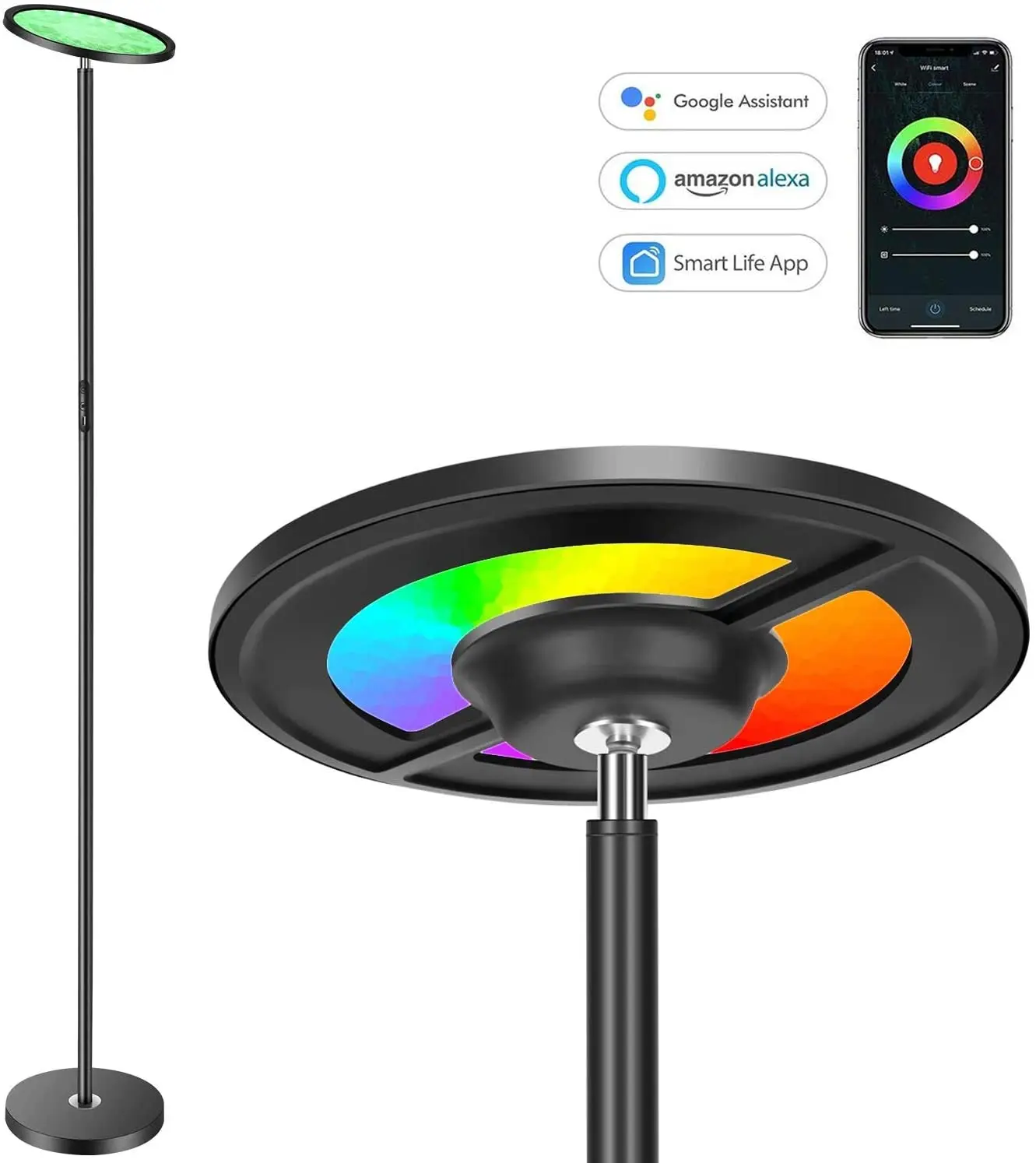 
Intelligent RGB Floor lamp Simple Modern led floor lamp Designed LED Light App Control Smart LED Floor Lamp 