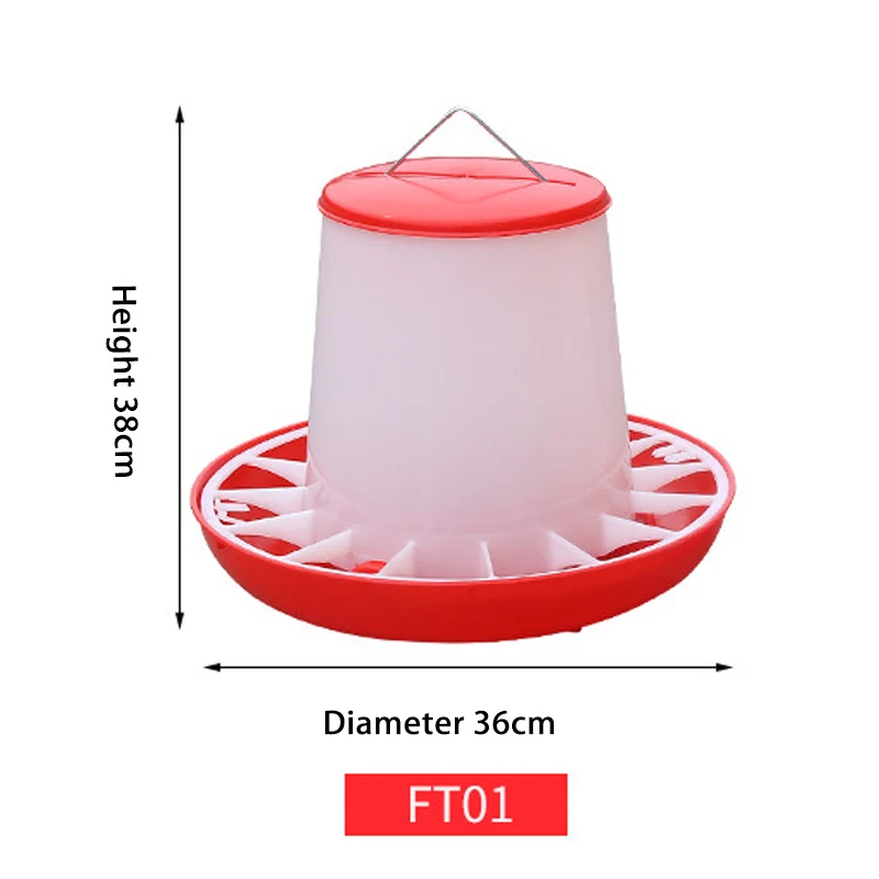 Poultry Farm Automatic Plastic Broiler Duck Chick Feeder Pan Chicken Feeder for Poultry House