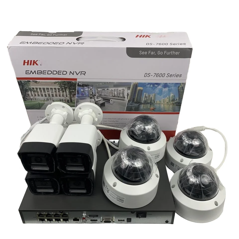 Hik Original 8-ch  8CH 4mp  IP POE Active Deterrence Camera System Two way Audio Security Bullet Network Camera CCTV 4K NVR Kit