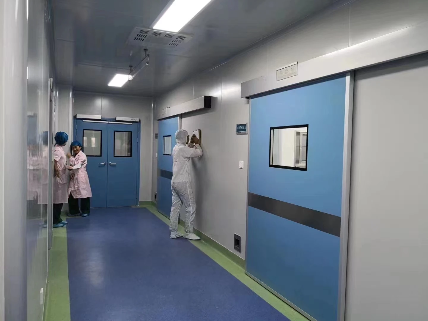 Ginee Medical stainless steel hospital swing door theatre hermetic sliding doors operating theatre door