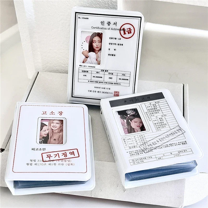 3in идол карты собирать книги Kpop фотоальбом фотокарточка корейское резюме альбом для переплета фотографий