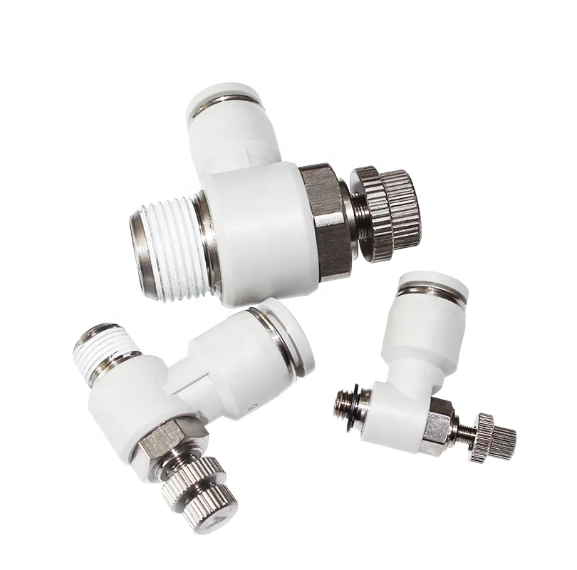 AIRTAC Brand L Type Air Flow Control Valve Cylinder Speed Control Connector