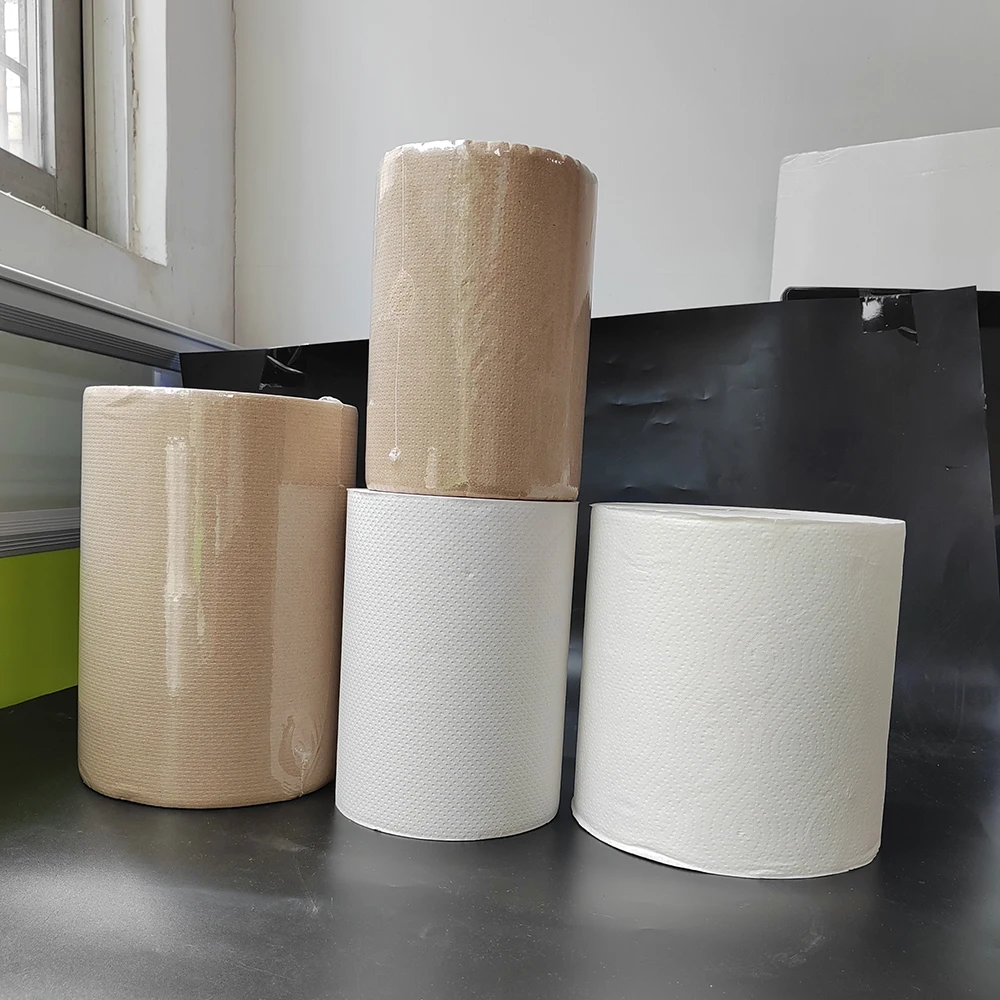 Eco-friendly white paper hand towel Jumbo Roll 243m Recycled hand paper towel roll for Commercial Building Toilet Use
