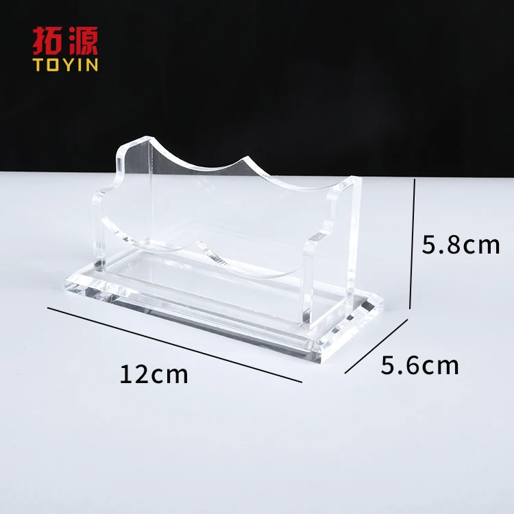 Wholesale Clear Acrylic Business Card Holder display stand for Desk Hold 100 cards