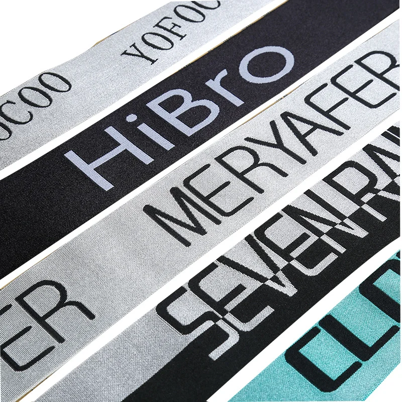 3d Embossed Weaving Elastic Soft Printed Book Customized Band Underwear Jacquard Woven Shiny Elastic Band For Boxer Waistbands