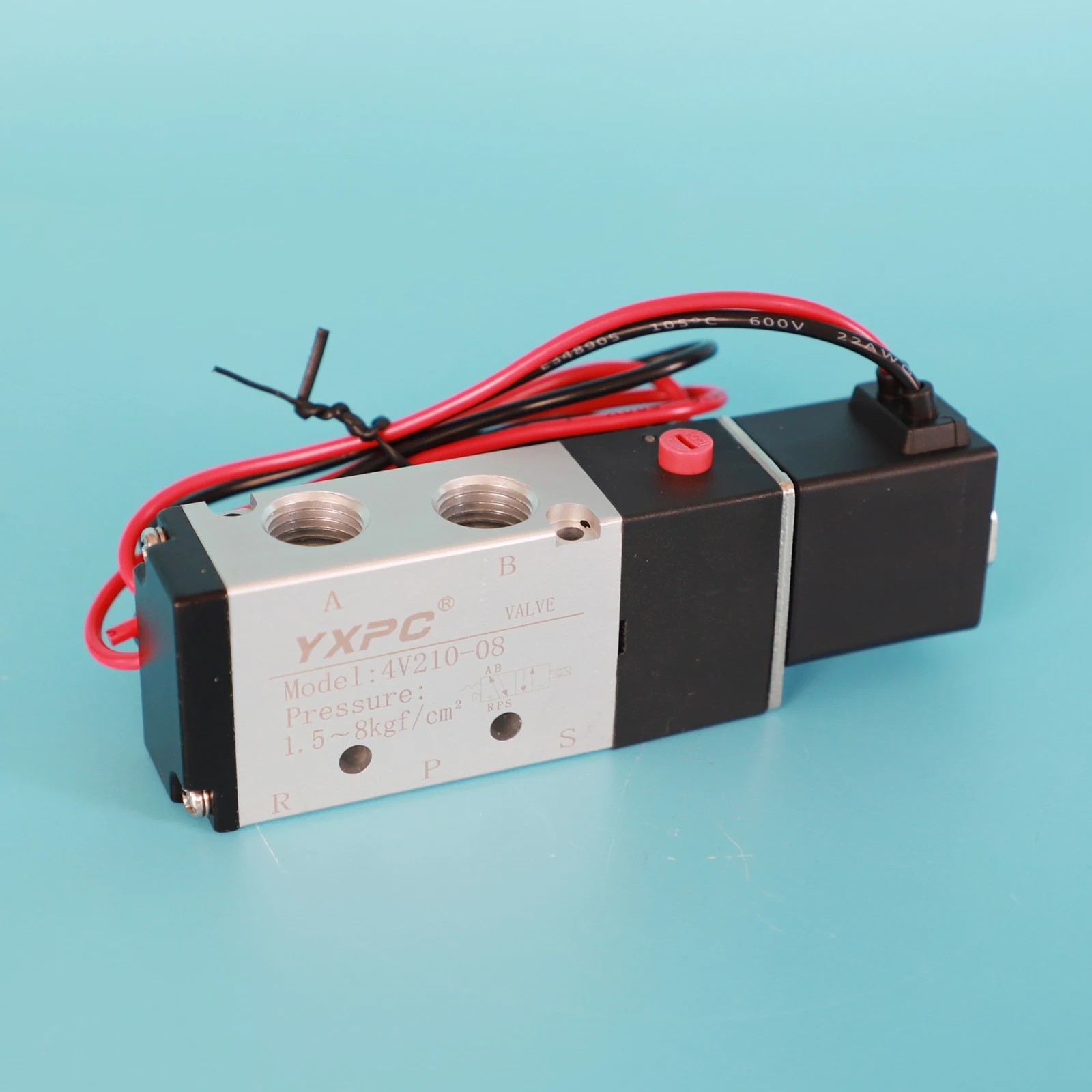 NPT BSP G AC DC 24v 110v 220v 380v  air Push connectors Leading wire 12v 1/4 single 5 way solenoid pneumatic valve