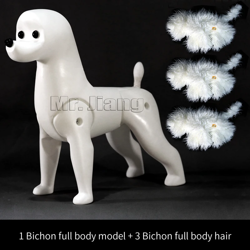 Mr.Jiang Bichon customized design Model Dog Wig used for the practice of grooming skills Bichon Fur In White (NO Mannequin)