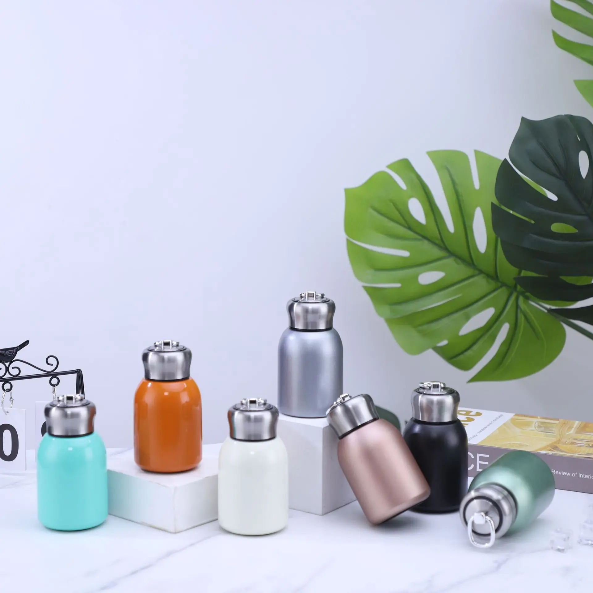 DD2513   Small Portable Drinking Cup Double Wall Stainless Steel Thermo Bottle Leakproof Vacuum Mini Insulated Flask