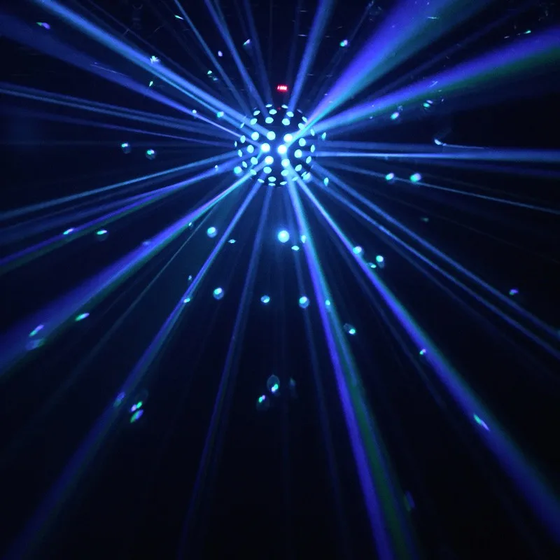 Colorful LED Sound Control Rotating Magic Ball Stage Light KTV Bar Private Room Large Size Household Magic Ball Effect Light