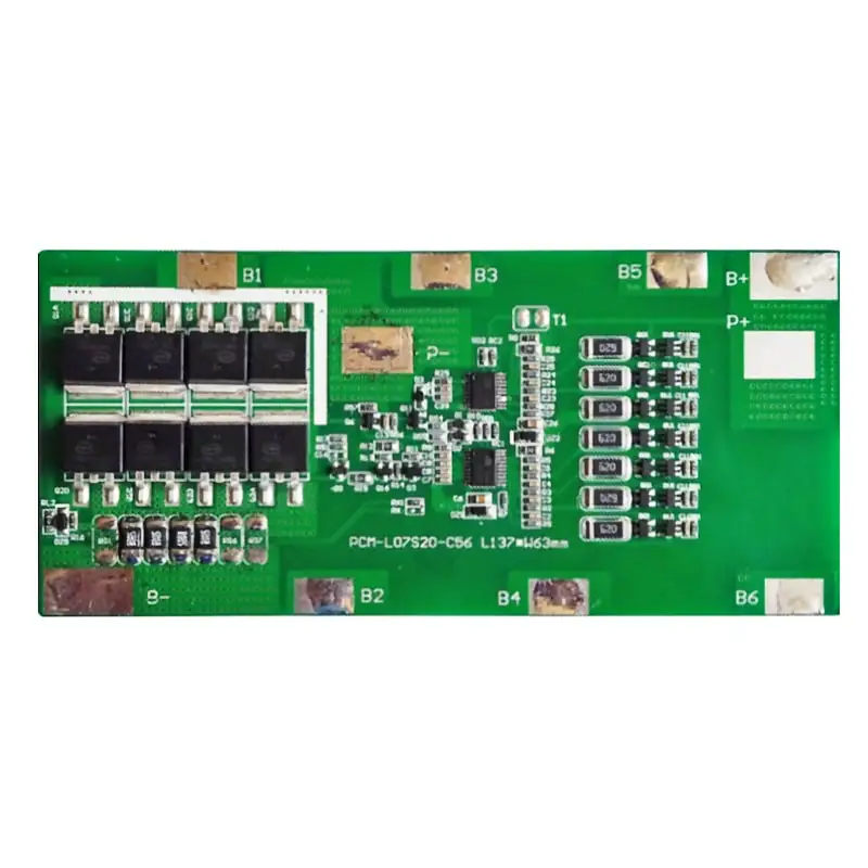 7s 24V 20a BMS Electron Circuit Board for 25.2V 25.9V Lithium ion Batteries 21V 22.4V Electric Scooter LiFePO4 Battery Packs
