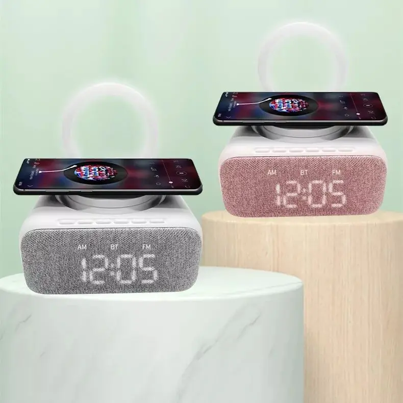 Умная электроника с Bluetooth будильник Беспроводная зарядка 12 видов музыки белый шум счетчик