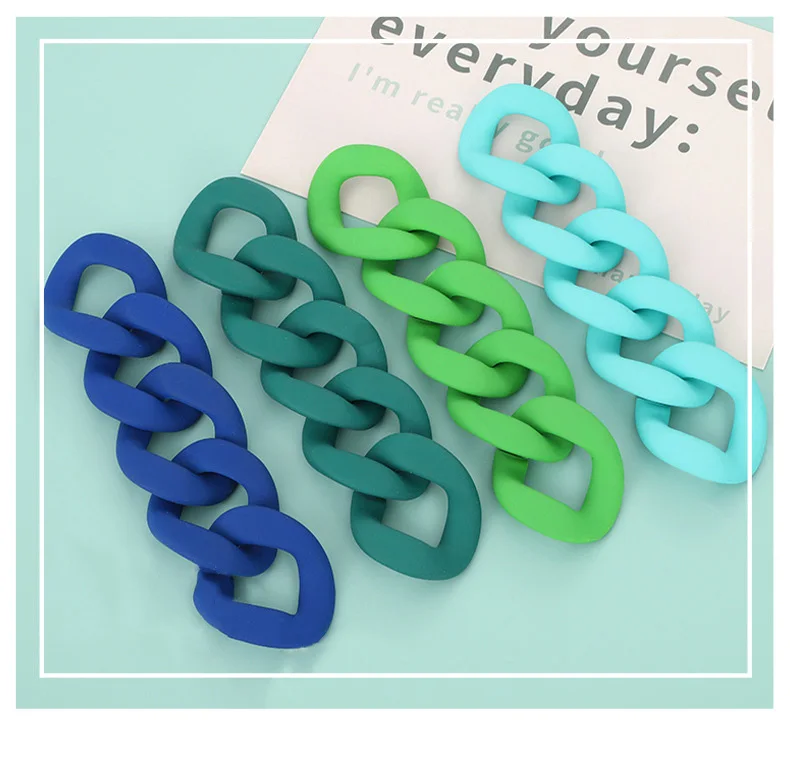ZONESIN 38cm Acrylic Chain Strap DIY Purse Handles Replacement For Bag Strap Key Chain Phone Strap